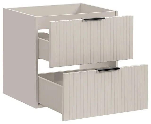 Závěsná skříňka Adele Cashmere s deskou 120 cm kašmírová/dub wotan