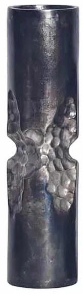 Dekoratívna váza Artez v tepanom dizajne čierno strieborná 50cm