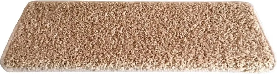 Nášľapy na schody Color shaggy béžový obdĺžnik, samolepiaci - 25x80 obdĺžnik (rozmer vrátane ohybu) Vopi