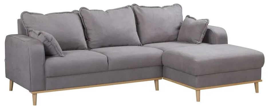 Sivá rohová pohovka (pravý roh) Beata - Ropez