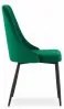 Set 4 stoličiek IMOLA - tmavozelený zamat / čierne nohy