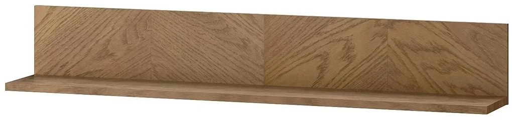Nástěnná police Cozy 35 z masivu 140 cm dub Rustikal