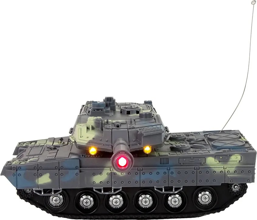LEAN Toys Vojenský tank diaľkovo ovládaný Moro Shooting Noise