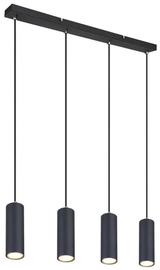 Globo 57911-4HB - Luster na lanku ROBBY 4xGU10/35W/230V čierna 57911-4HB