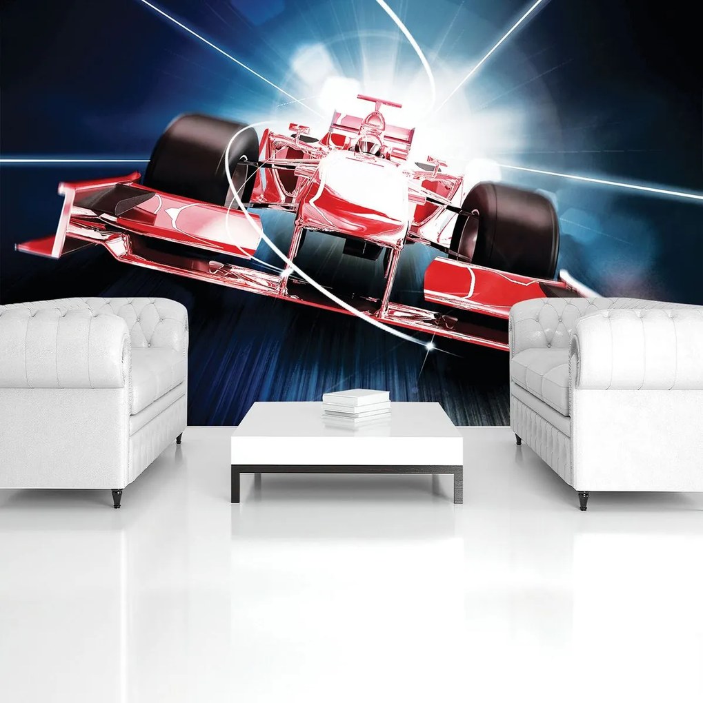 Fototapeta - Červená formula 1 3D F1 (152,5x104 cm)