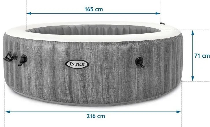 Nafukovacie jacuzzi s hydromasážou a Wi-Fi ovládaním 4 osoby