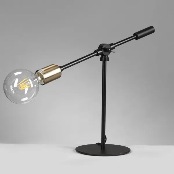 ONLI - Stolná lampa ASTE 1xE27/15W/230V 45 cm čierna/zlatá