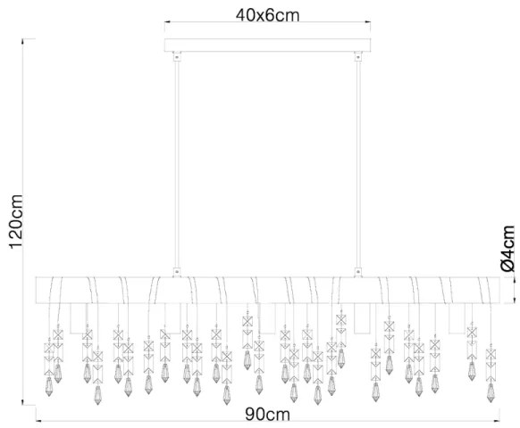 Globo 15532-5HB - Závesný luster na lanku KIRA 5xE14/40W/230V čierny