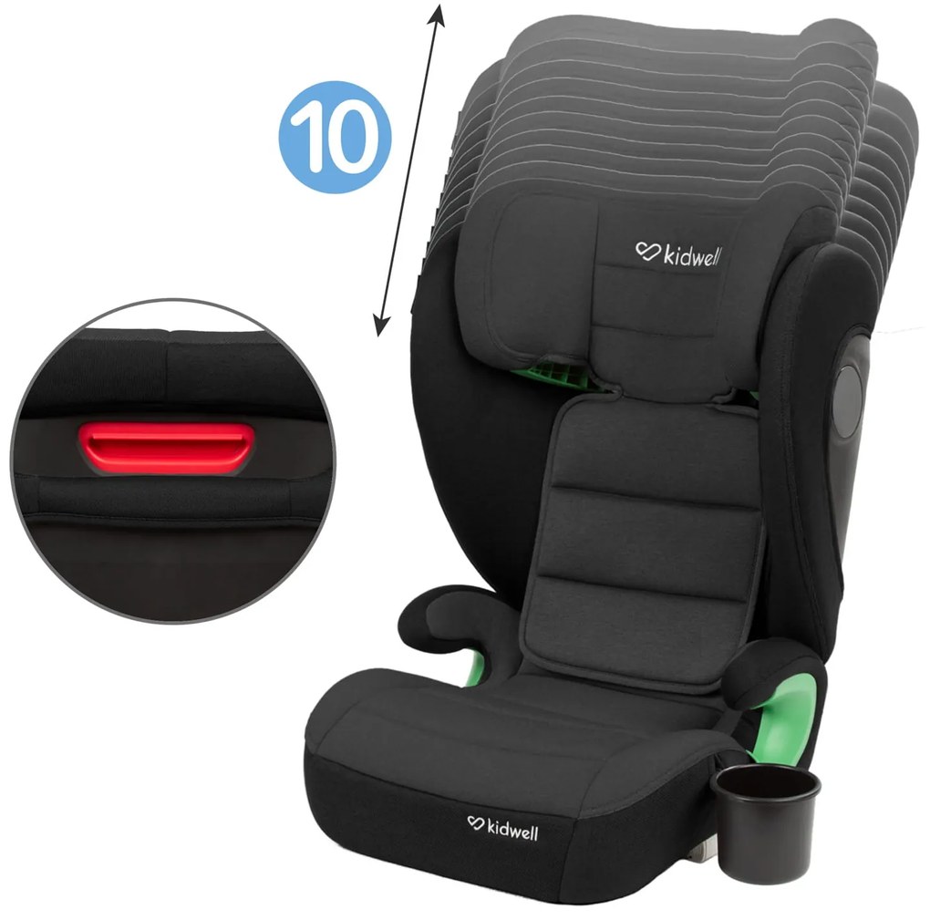Detská autosedačka Kidwell WESTON Grey/Black