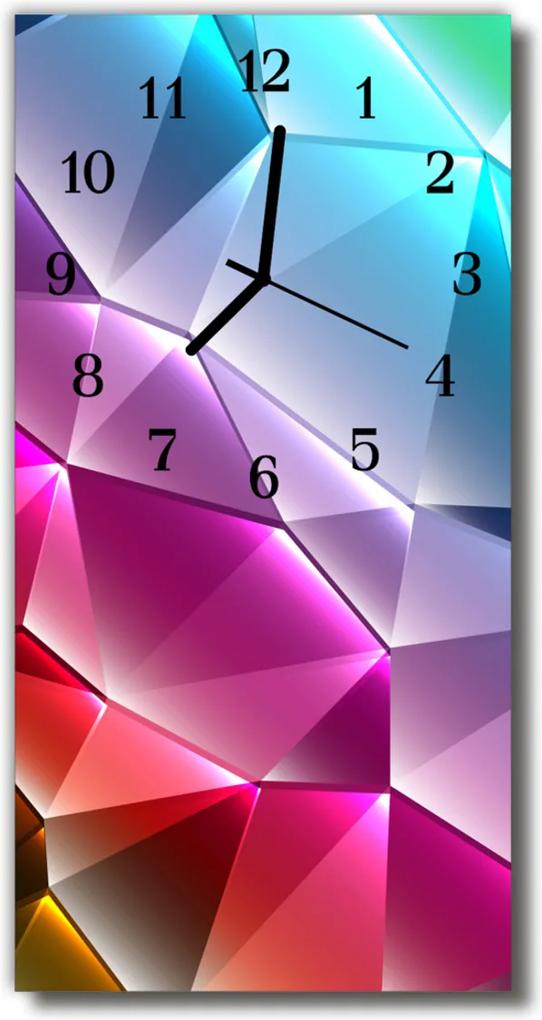 Skleněné hodiny vertikální  Umění 3d barevné grafiky