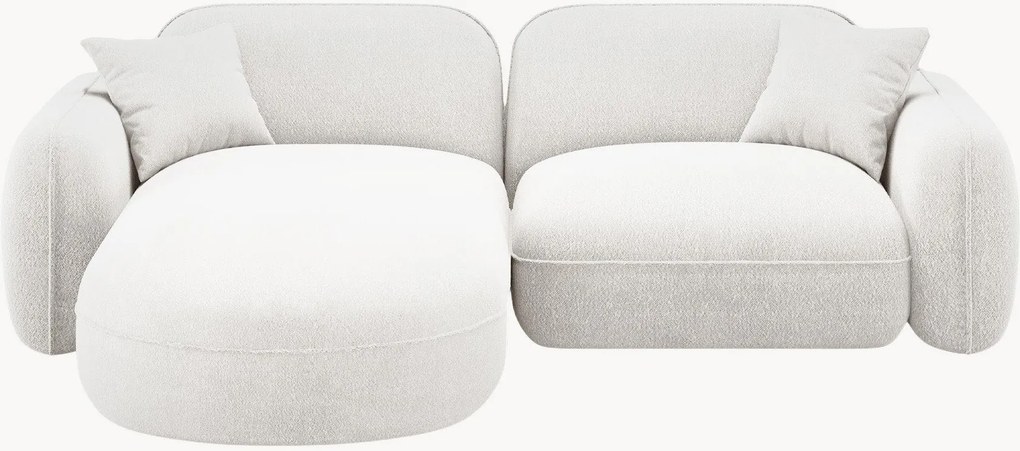 Modulárna velúrová rohová pohovka Lucien (3-miestna), ľavostranná