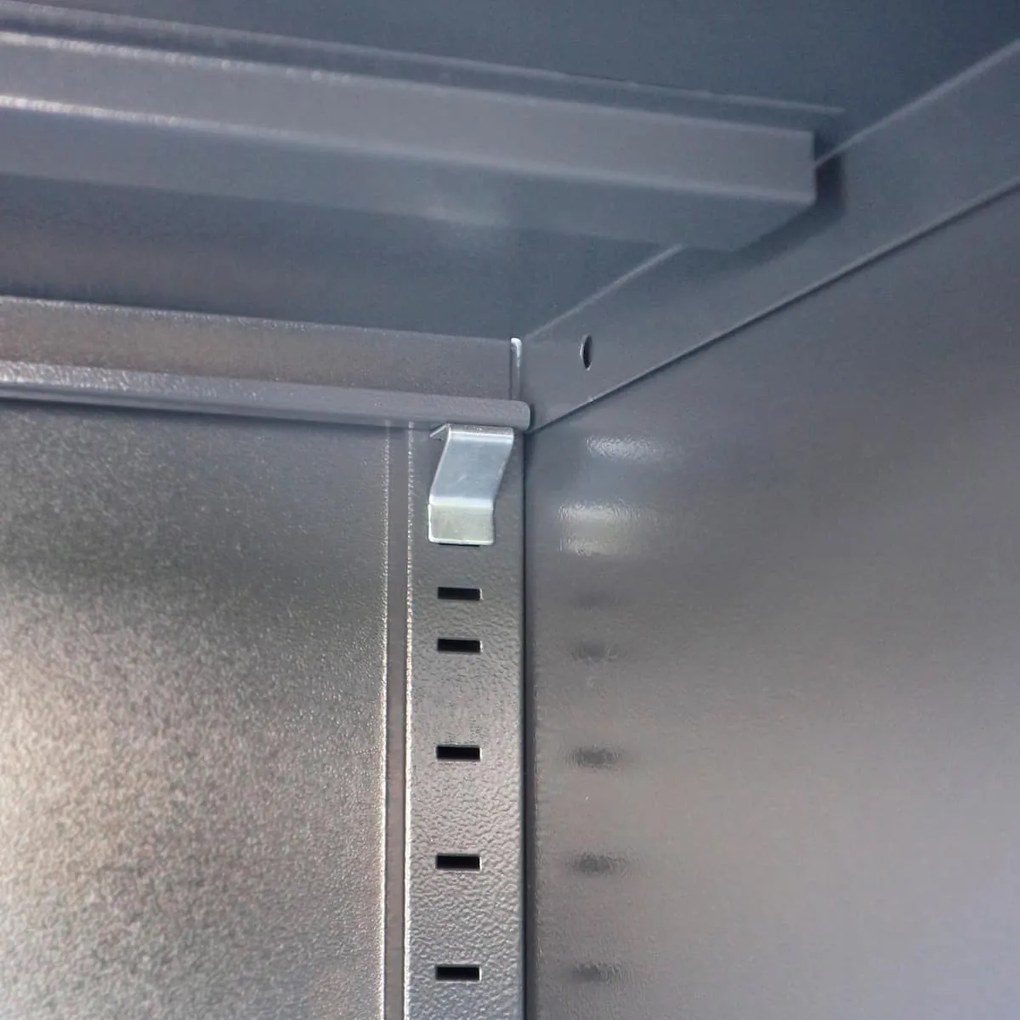 Plechová skriňa 90x82x43cm s 2 policami