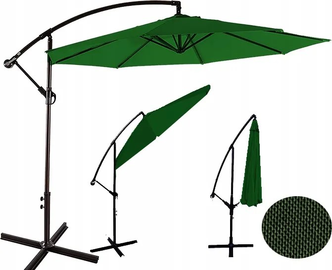 TRENDIE Záhradný slnečník Sunny - zelený 300cm