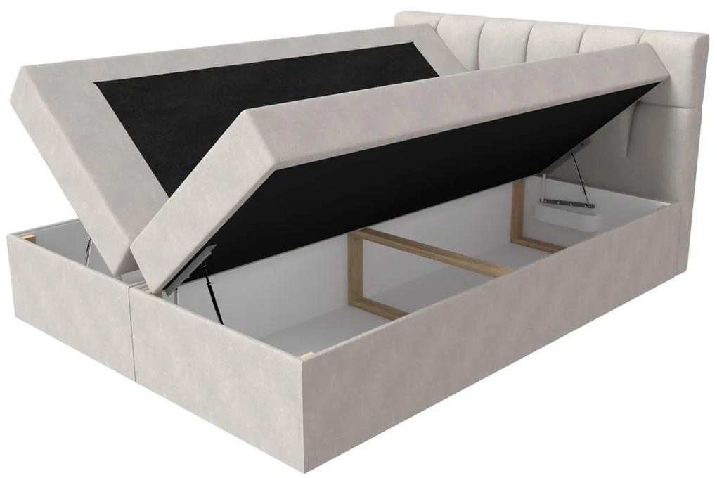 Moderná box spring posteľ Rapid 160x200, tyrkysová