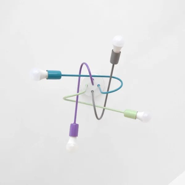 LED Prisadený luster OXFORD 4xE27/10W/230V