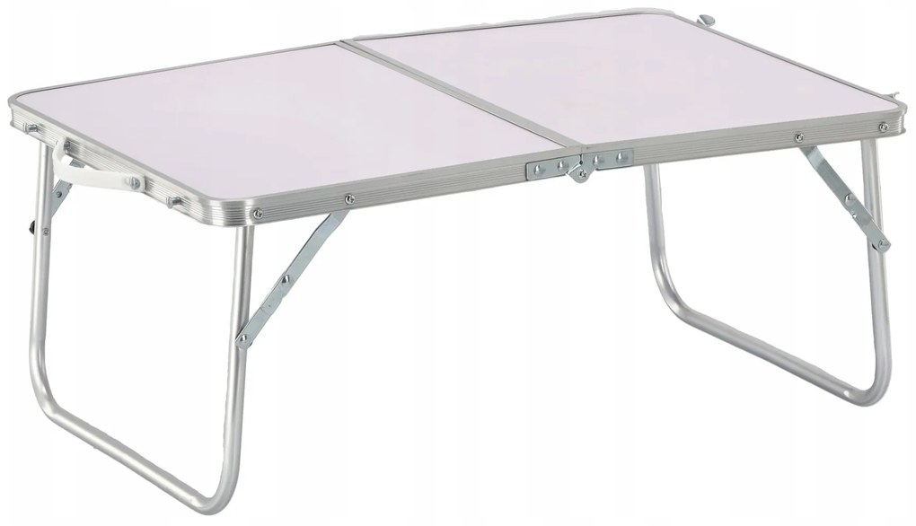 Skladací kempingový turistický stôl Komo 60 cm biely