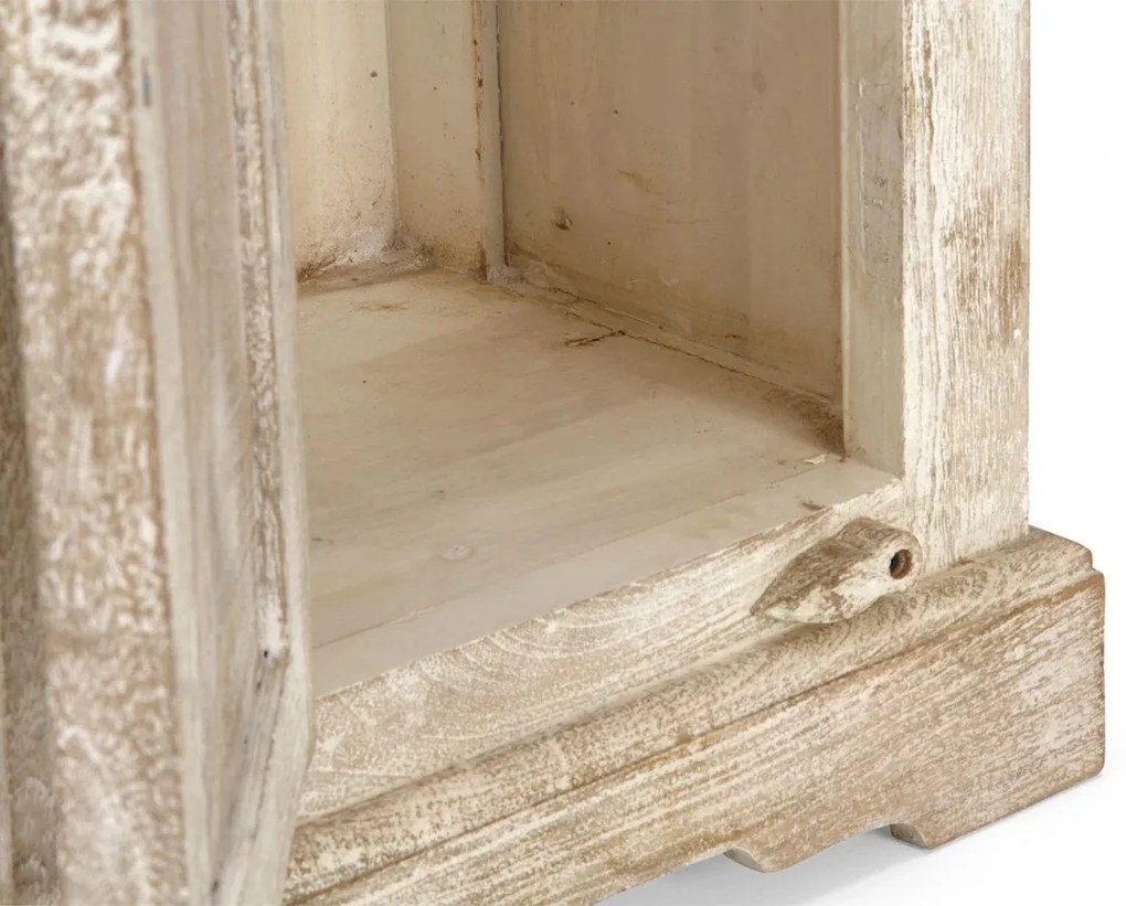 furniture-nabytek.cz - Masivní koupelnová spodní skříňka Patina z mangového dřeva, lakovaná, přírodní barva – 48×33×80 cm
