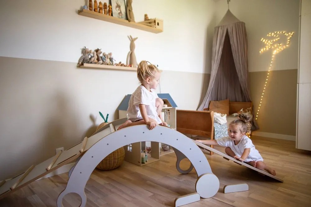 Lezecká súprava 3v1 malá – hojdačka, šmykľavka a lezecká stena Prírodná