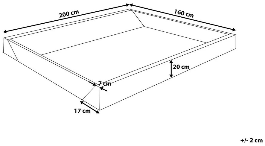 Penový rám na vodnú posteľ 160 x 200 cm Saphir (čierna) . Vlastná spoľahlivá doprava až k Vám domov. 1075918