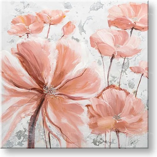 Maľovaný obraz na stenu KVETY 70x70 cm