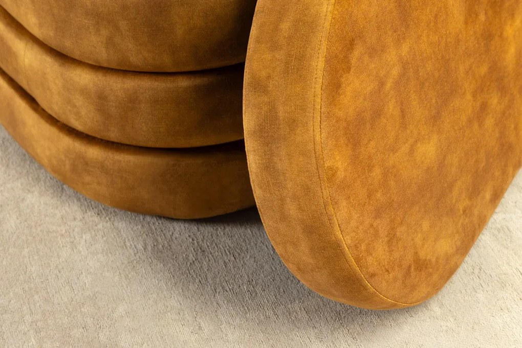 Dizajnová lavica s úložným priestorom MUSTARD VELVET 115 cm – štýlový box