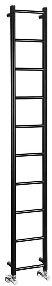 Sapho - Kúpeľňový radiátor DINA 282W 25x168 cm matná čierna