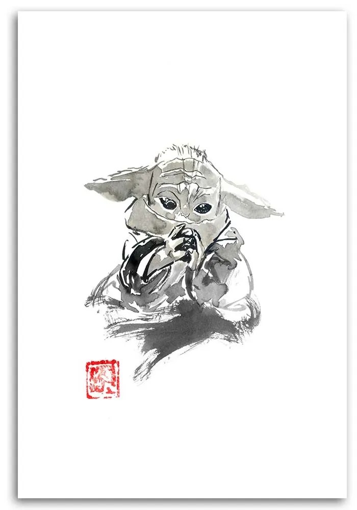 Gario Obraz na plátne Star Wars, Baby Yoda - Péchane Rozmery: 40 x 60 cm