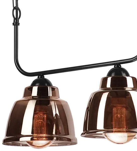 Luster na reťazi MARIO 2xE27/60W/230V mosadz