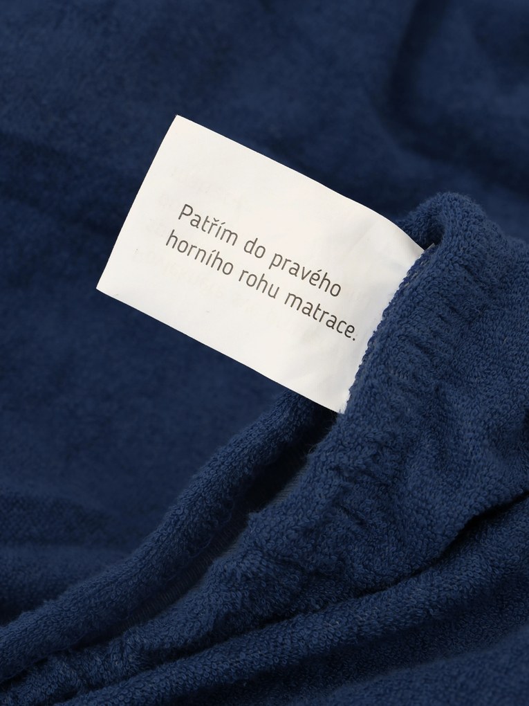 Froté plachta 140 × 200 cm - tmavo modrá