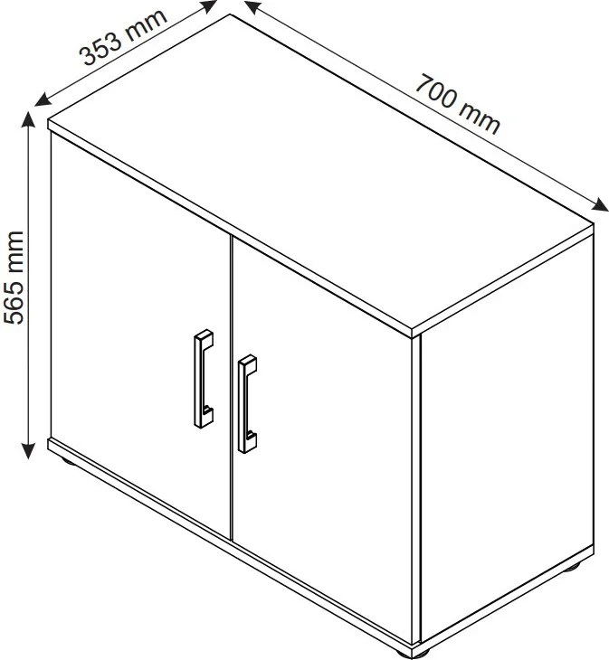 Skriňový nástavec Nitro 70 cm, dub sonoma