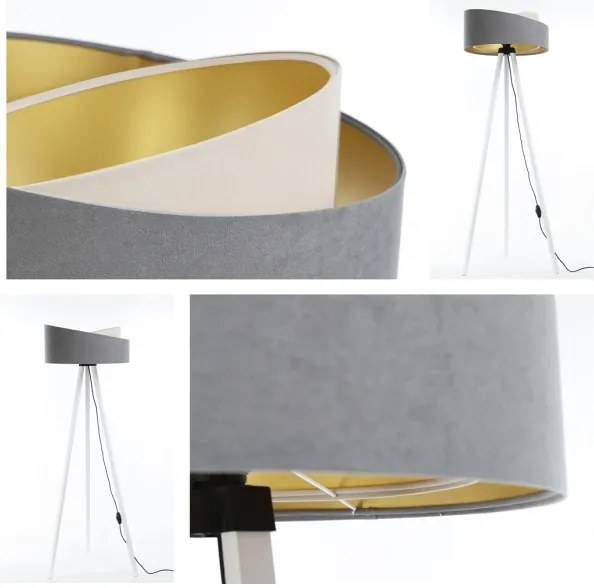 Stojacia lampa GALAXY 1xE27/60W/230V šedá/biela