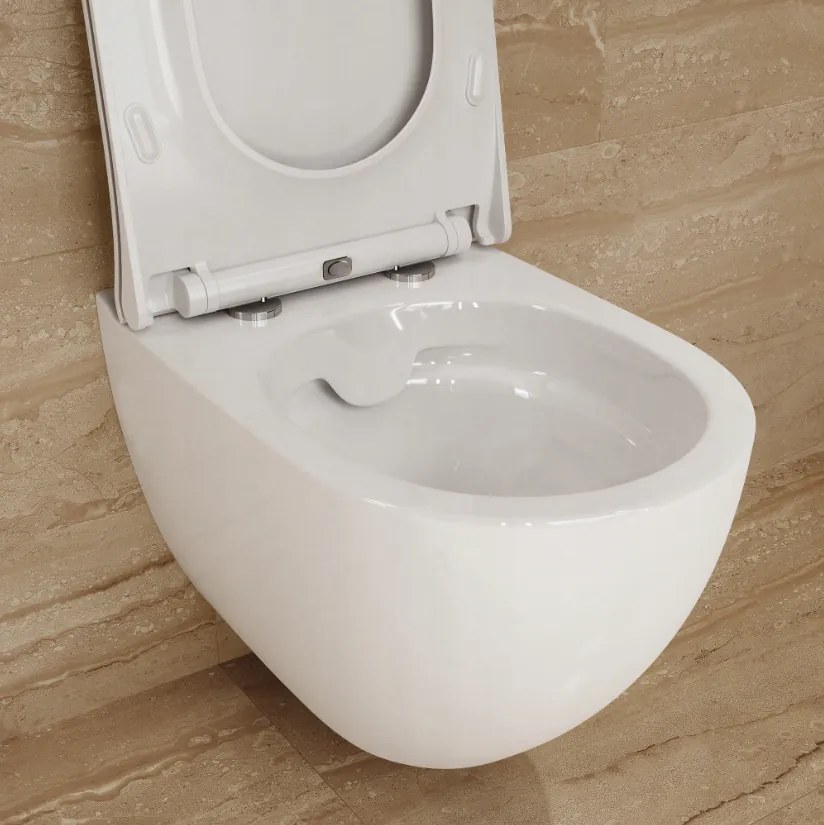 Cersanit Zen, závesná wc misa CleanOn 50x36x37 cm s pomaly padajúcim sedátkom, biela, S701-428