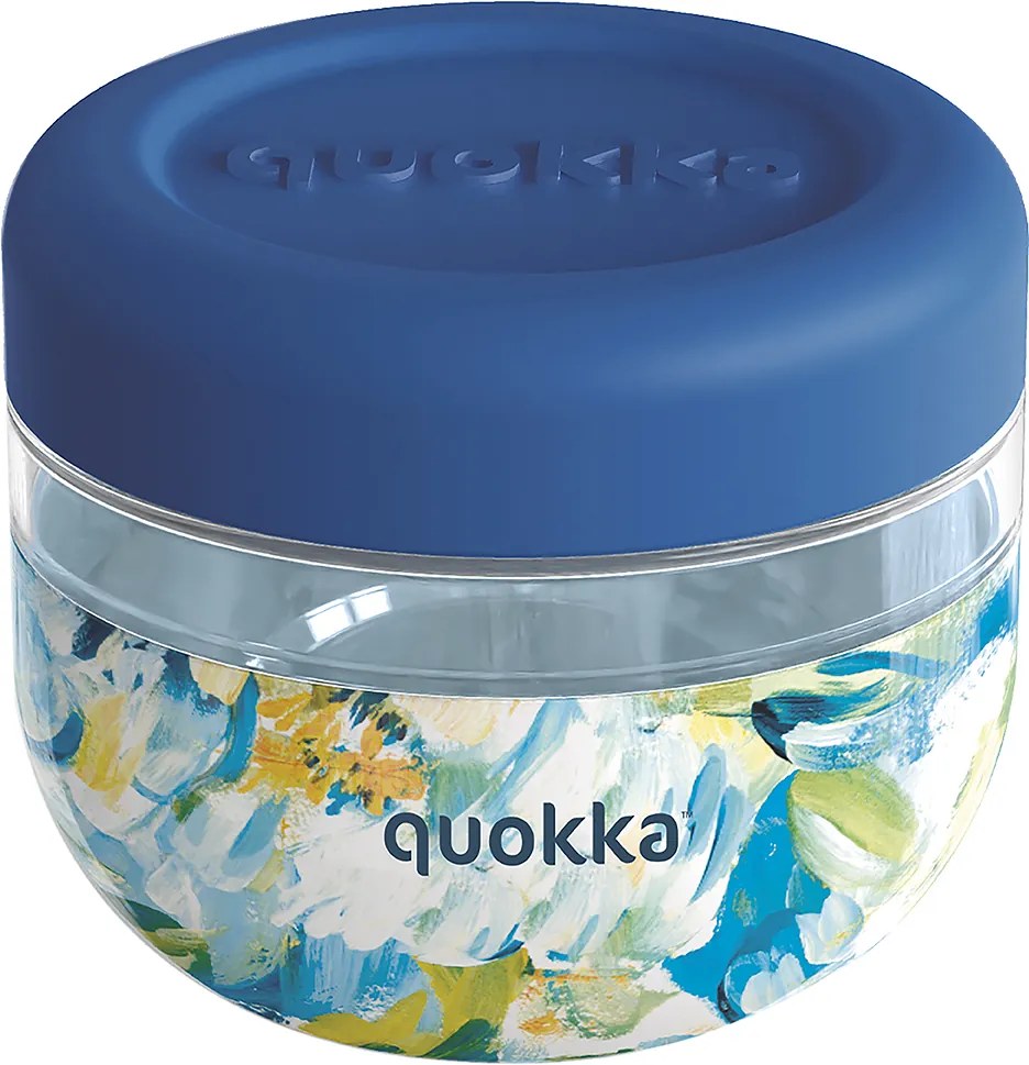 Plastová nádoba na jedlo Bubble Blue Peonies 500 ml