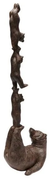 Artistic Bears Balance dekorácia hnedá 51 cm