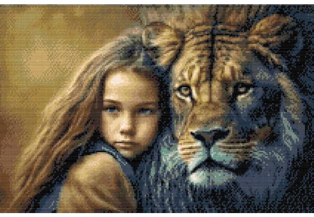 Gario Diamantové maľovanie Verní priatelia Rozmery: 120 x 80 cm, Rámovanie: S vnútorným rámom, Diamanty: Okrúhle