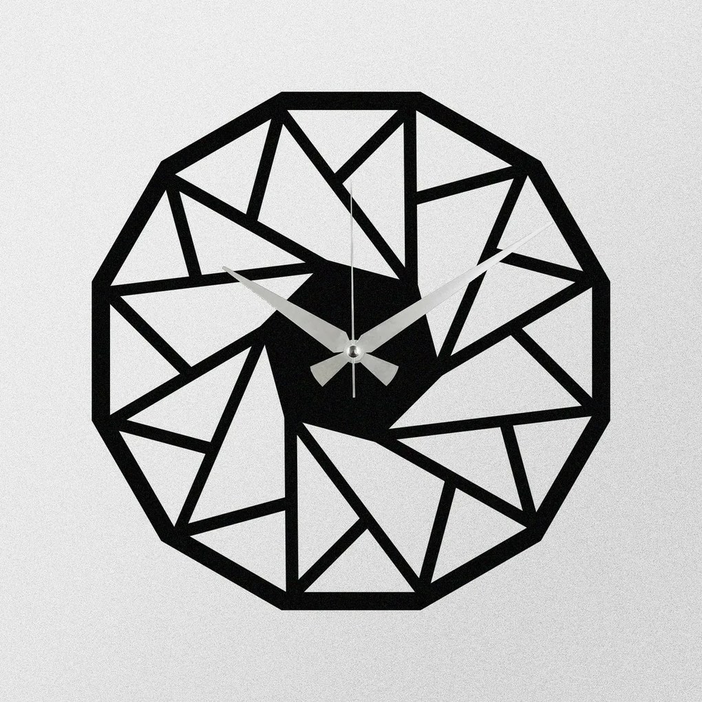 Nástenné hodiny Triangle S007 Black , 48 x 48 cm