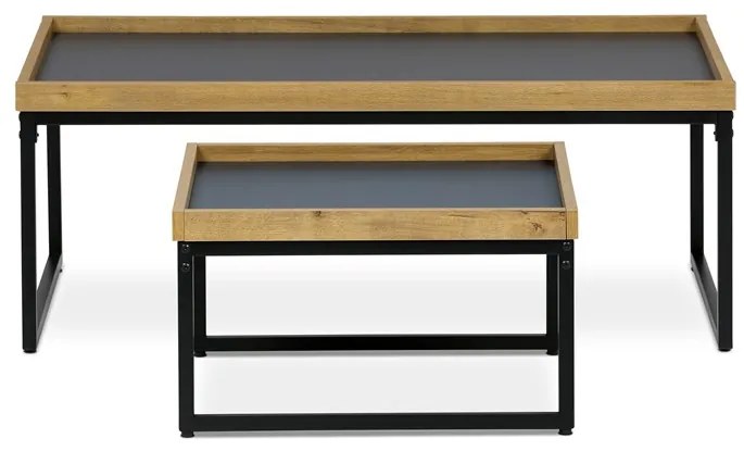 Autronic BONTEC Konferenčný stolík 100x60cm, mdf, dub, CT-611 OAK Farba: Šedá