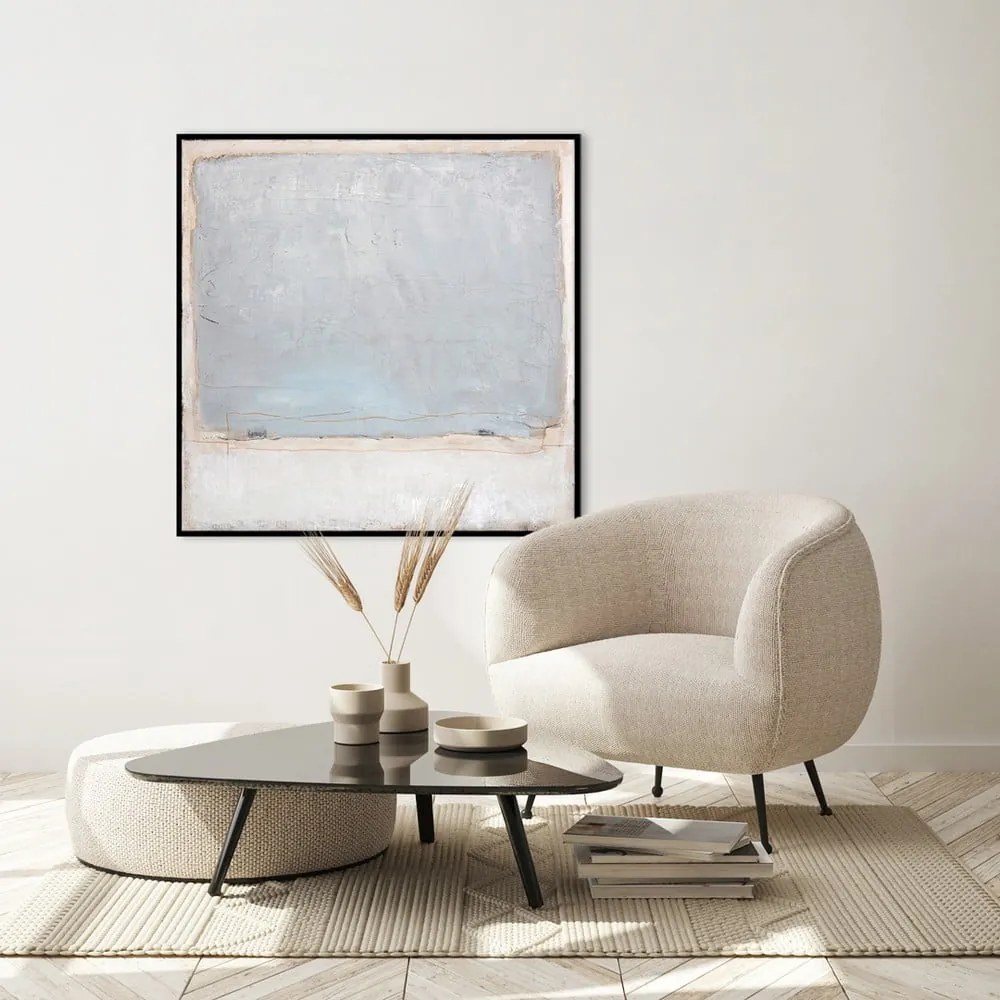 Ručne maľovaný obraz 100x100 cm Blue Inside – Malerifabrikken