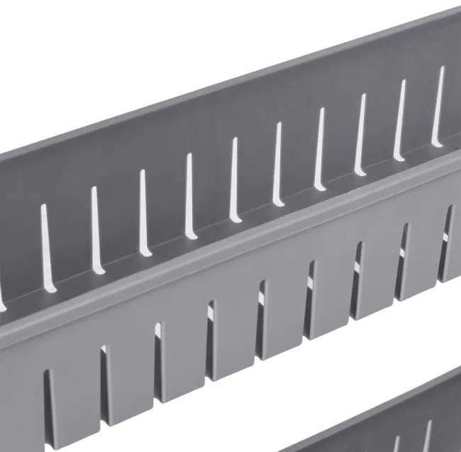 Pojazdný regál OSMERA 4 police sivý