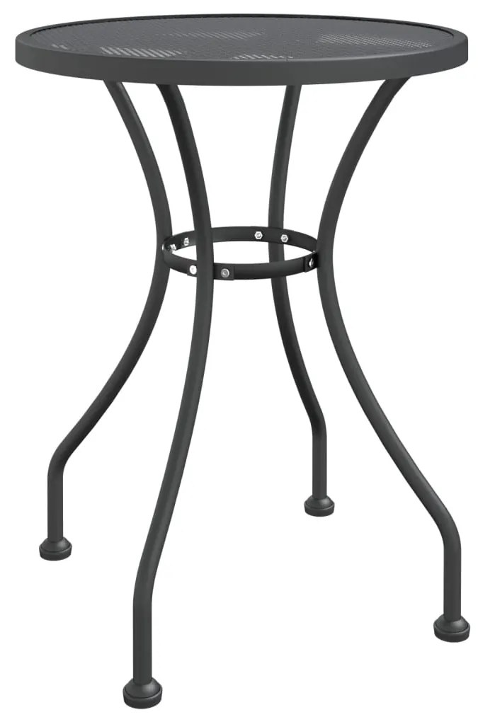 vidaXL Záhradný stôl Ø60x72 cm sieťovina z expandovaného kovu antracit