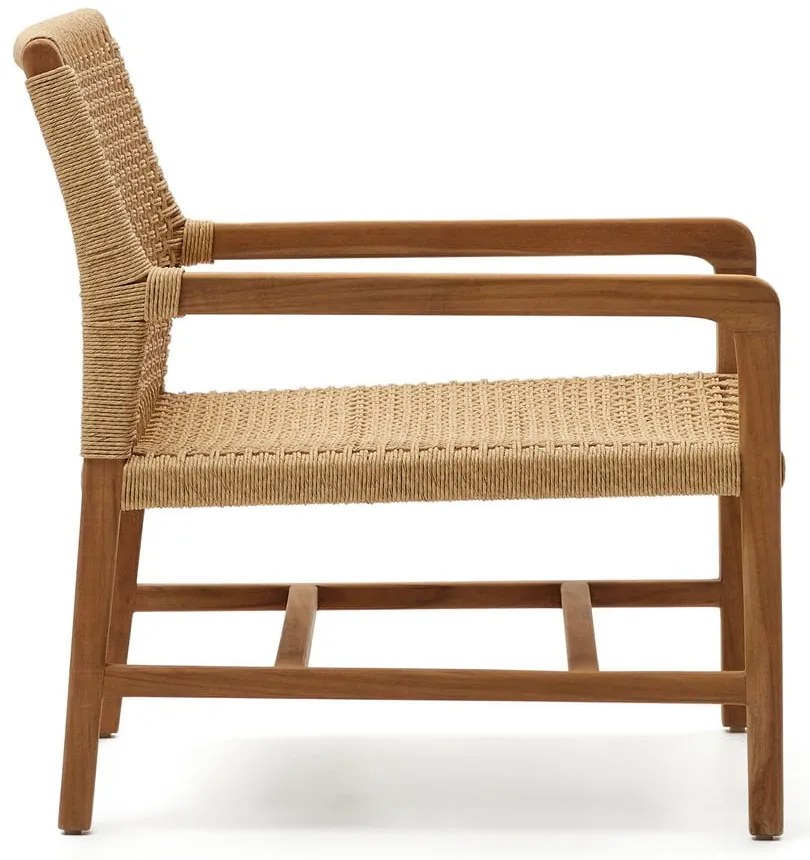 Drevené záhradné kreslo v prírodnej farbe Sabolla - Kave Home