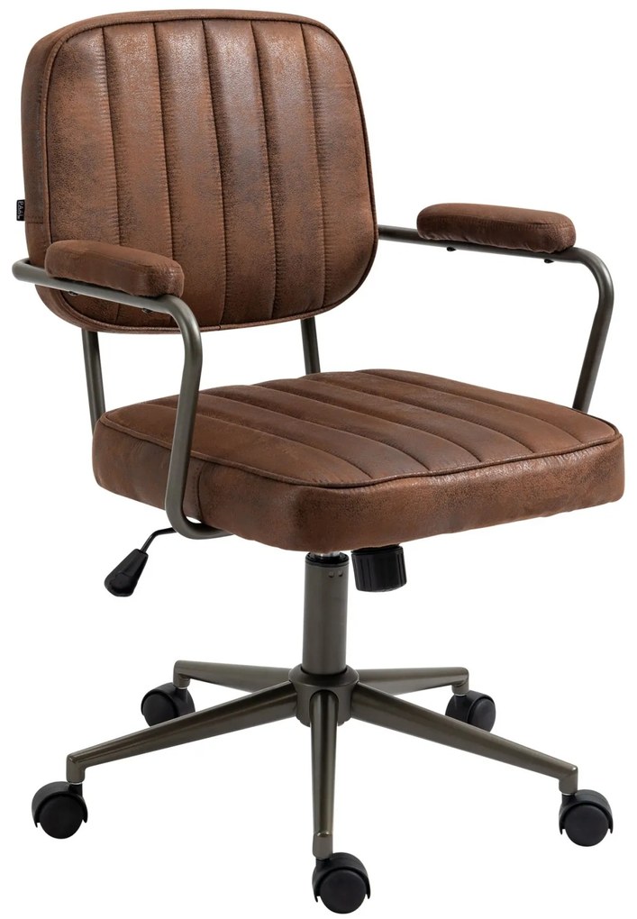Design-Shop Kancelárska stolička Natrona v industriálnom štýle - koženka - Cognac antik