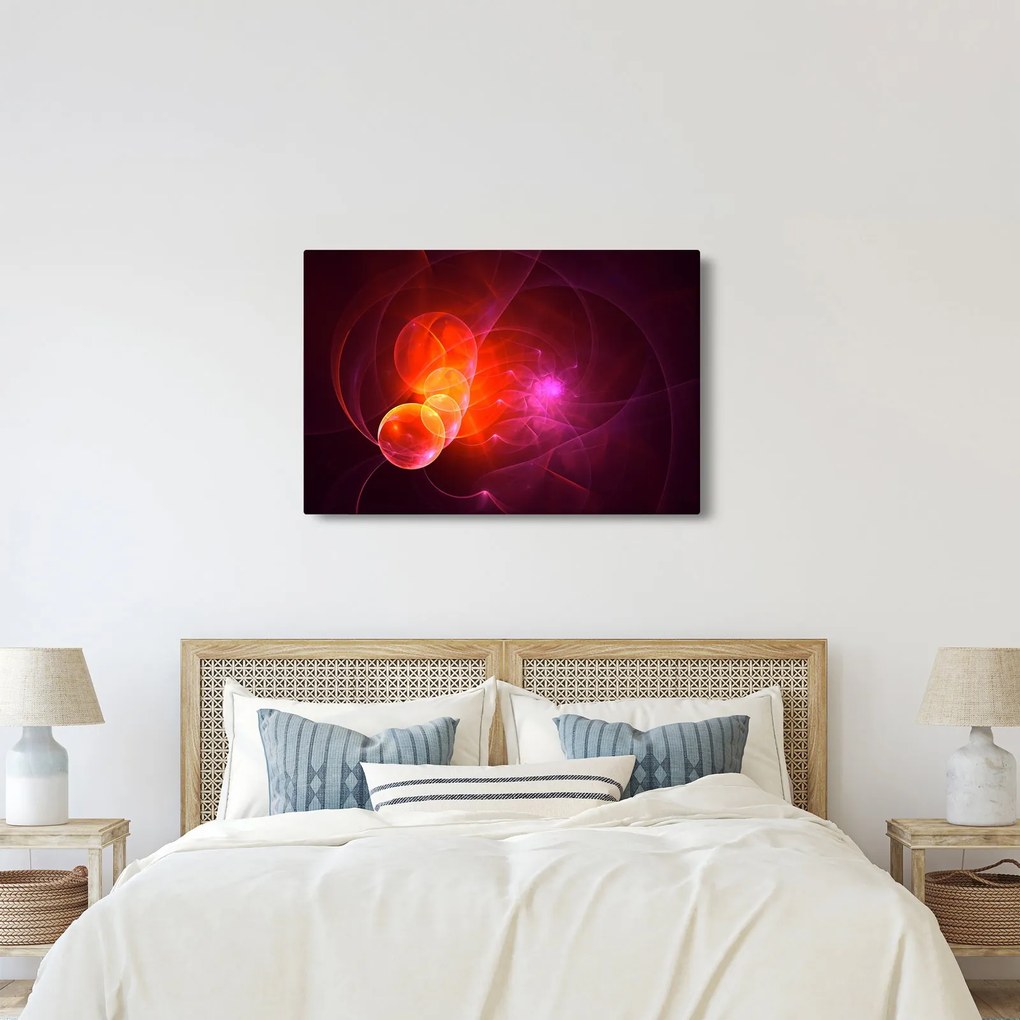 Moderný obraz ružovej abstrakcie (90x60 cm)