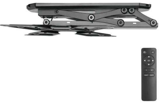 MK FLORIA MKF-20DM444 - Inteligentný stropný držiak pre TV 55" čierna Wi-Fi TUYA + DO