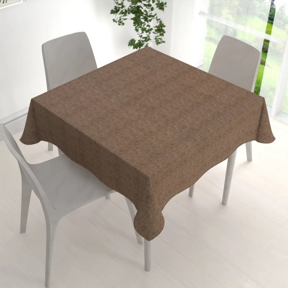 Biante Dekoračný štvorcový obrus PML-120 Hnedá režná 90x90 cm