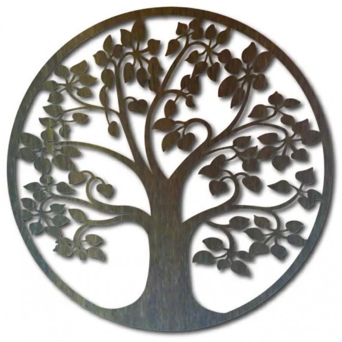 Moderný obraz na stenu strom kruh z drevenej preglejky topoľ LONITIFF