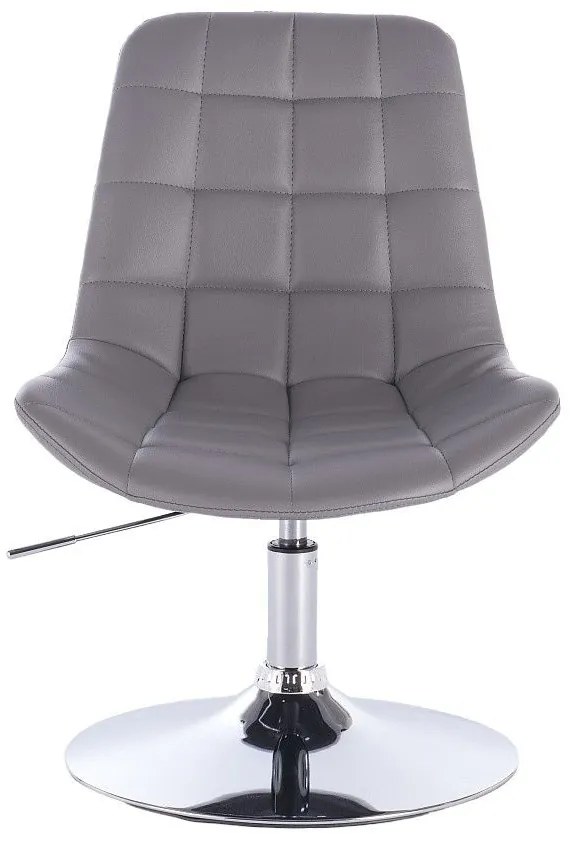 LuxuryForm DESIGN Stolička PARIS na striebornom tanieri - šedá