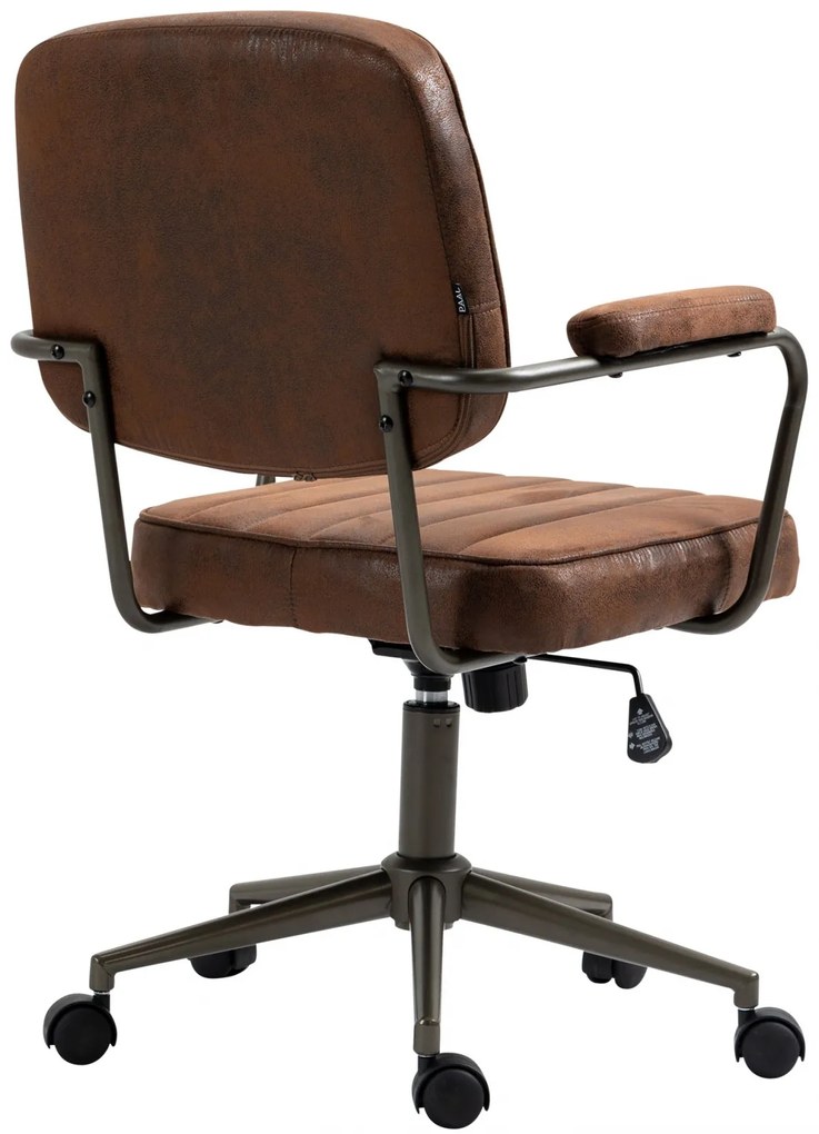 Design-Shop Kancelárska stolička Natrona v industriálnom štýle - koženka - Cognac antik