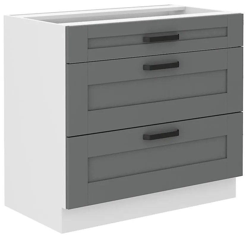Kuchynská skrinka Luna dustgrey/biela 80D 3S BB