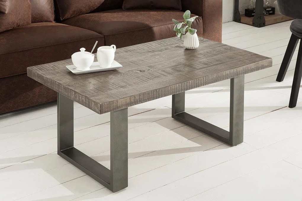 Konferenčný stolík Thunder II 100 cm sivé mango
